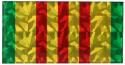 Vietnam Ribbon Reflective Domed Decal – 4″ x 2″