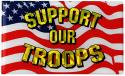 Support Our Troops Reflective Domed Decal