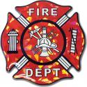 Fire Fighter Logo Reflective Domed Decal