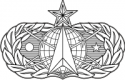 AF Space and Missile Badge (BW)  Decal      