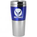 Air Force Symbol with Retired on Stainless Tumbler