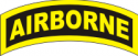 Airborne Tab Decal   Gold on Black