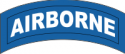 Airborne Tab Decal  (Blue On White)