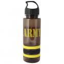 Army Letters Only Yellow Imprint on 24 oz Striped with Silicone Bracelets Smoke 