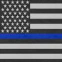 Subdued U.S. Flag Thin Blue Line 22" Bandana