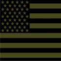 OD/Black SUbdued U.S. Flag 22" Bandana