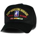 Army 173rd Airborne Brigade Vietnam Veteran Patch Black Mesh Back Ball Cap