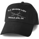 U-2 Dragon Lady Direct Embroidered Black Ball Cap