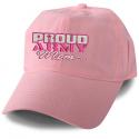 Proud Army Mom, Combat Tested Direct Embroidered Pink Ball Cap