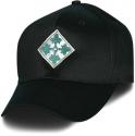 Army 4th Infantry Division Direct Embroidered Black Ball Cap