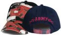 ARMY Barbed Wire Back of Cap Design Direct Embroidered Red Camo Ball Cap