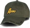 Army 3D Multi Position Frayed Bill Direct Embroidered Woodland Green Ball Cap