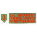 Vetnam 1st Infantry 65-70 Bumper Sticker