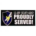 Army Security Bumper Sticker Army Security Agency Bumper Sticker