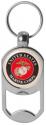 U.S. Marine Corps Crest on Zinc Alloy Dog Tag Bottle Opener Key Chain