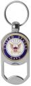 U.S. Navy Crest on Zinc Alloy Dog Tag Bottle Opener Key Chain