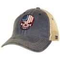 Betsy Ross Flag Skull Vintage Trucker Hat