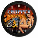 Chopper Garage 18 x 18 Clock