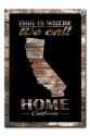 HOME CALIFORNIA SHAPE WITH WOOD BACKING