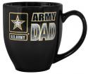 Army Dad with Army Star Logo Gold Foiled Black Bistro Mug