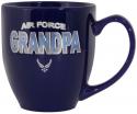 Air Force Grandpa Wing Design Silver Foiled Cobalt Blue Bistro Mug