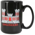 Engineers on Black Ceramic Mug