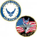 Air Force Challenge Coin with Fighter Jet