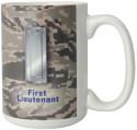 US Air Force Symbol First Lieutenant Full Color Sublimation on White 15 oz Mug