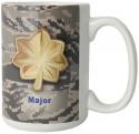 US Air Force Symbol Major Full Color Sublimation on White 15 oz Mug
