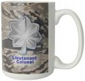 US Air Force Symbol Lieutenant Colonel Full Color Sublimation on White 15 oz Mug