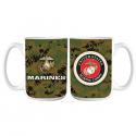 U.S. Marine Corps RETIRED with Digital Pattern Full Color Sublimation on White 15oz. Mug U.S. Marine Corps RETIRED with Digital Pattern Full Color Sublimation on White 1