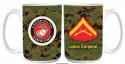 MARINE CORP EMBLEM LANCE CPL 15OZ CERAMIC SUBLIMATION MUGS