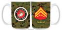 MARINE CORP EMBLEM CORPORAL 15OZ CERAMIC SUBLIMATION MUGS