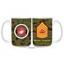 MARINE CORP EMBLEM MASTER SERGEANT 15OZ CERAMIC SUBLIMATION MUGS