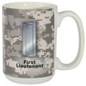 US Army Star First Lieutenant 0-2 Sublimation on White 15oz Mug