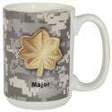 US Army Star Major 0-4 Full Color Sublimation on White 15oz Mug