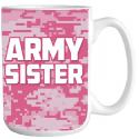 Army Sister Full Color Sublimation on 15oz Mug