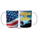 PROUD TO SERVE 15OZ CERAMIC SUBLIMATION MUG