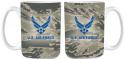 U.S. AIR FORCE 15OZ CERAMIC SUBLIMATION MUG U.S. AIR FORCE 15OZ CERAMIC SUBLIMATION MUG