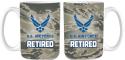 U.S. AIR FORCE RETIRED 15OZ CERAMIC SUBLIMATION MUG U.S. AIR FORCE RETIRED 15OZ CERAMIC SUBLIMATION MUG