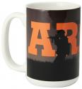 ARMY TEXT WITH SOLDIERS IN FIELD 15OZ CERAMIC SUBLIMATION MUG
