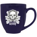 USAF with Skull Cobalt Ceramic Mug