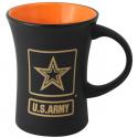 Army Star Orange Black Ceramic Mug