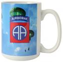 82D Airborne Full Color Logo on White Ceramic Mug