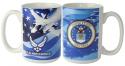 U.S. AIR FORCE SYMBOL AND CREST 15OZ CERAMIC SUBLIMATION MUGS U.S. AIR FORCE SYMBOL AND CREST 15OZ CERAMIC SUBLIMATION MUGS