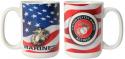 U.S. MARINE EGA RETIRED 15OZ CERAMIC SUBLIMATION MUGS