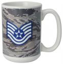 U.S. AIR FORCE TECH SGT. WITH SYMBOL 15OZ CERAMIC SUBLIMATION MUGS U.S. AIR FORCE TECH SGT. WITH SYMBOL 15OZ CERAMIC SUBLIMATION MUGS