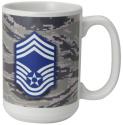 U.S. AIR FORCE CHEIF MSGT. WITH SYMBOL 15OZ CERAMIC SUBLIMATION MUGS