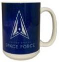 United States Space Force Logo with Lightened Galaxy Sublimation Imprint on a 15