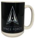 United States Space Force Logo with Darkened Galaxy Sublimation Imprint on a 15 